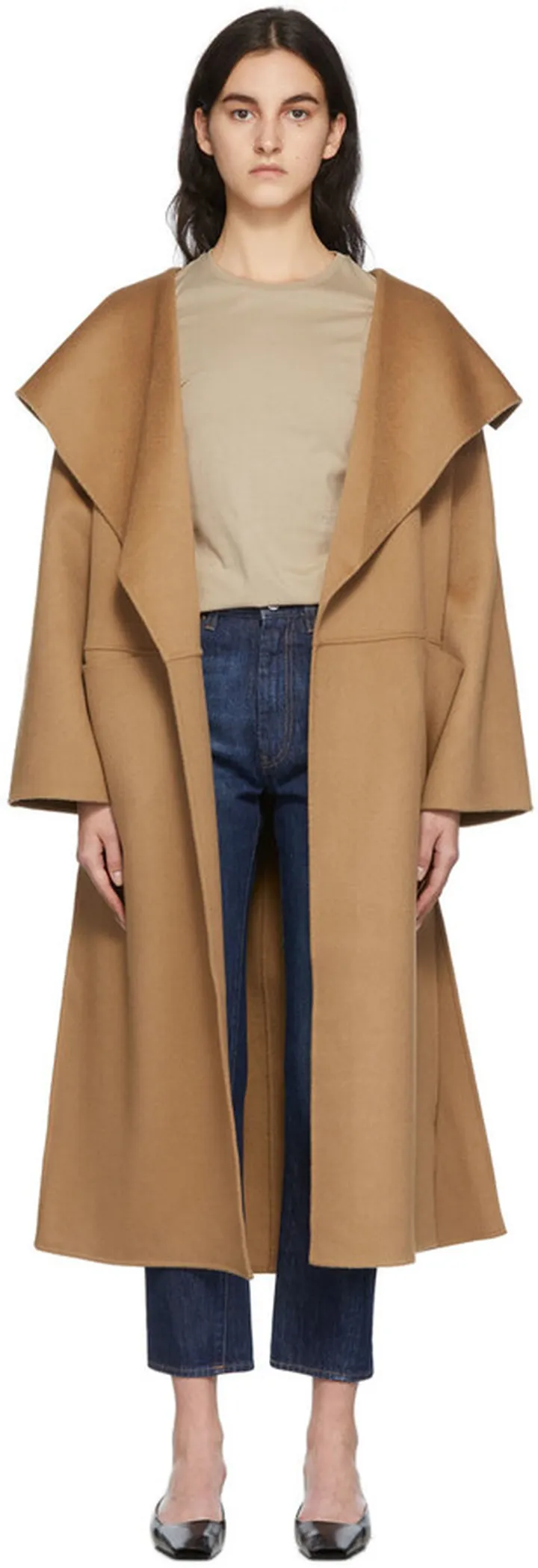 Totême Tan Cashmere Wool Signature Coat