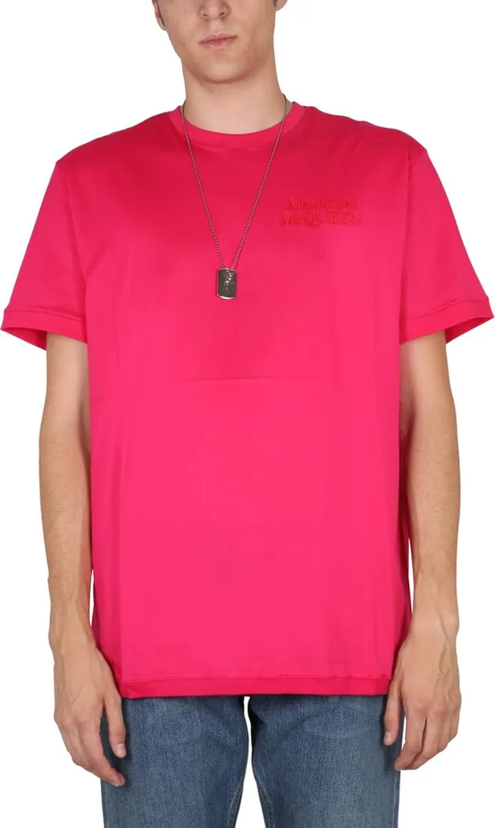 T-shirt With Logo Embroidery