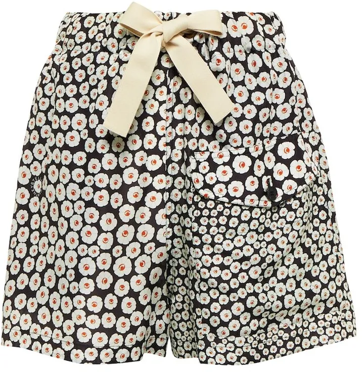 Printed cotton shorts