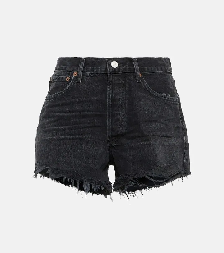 Parker high-rise denim shorts