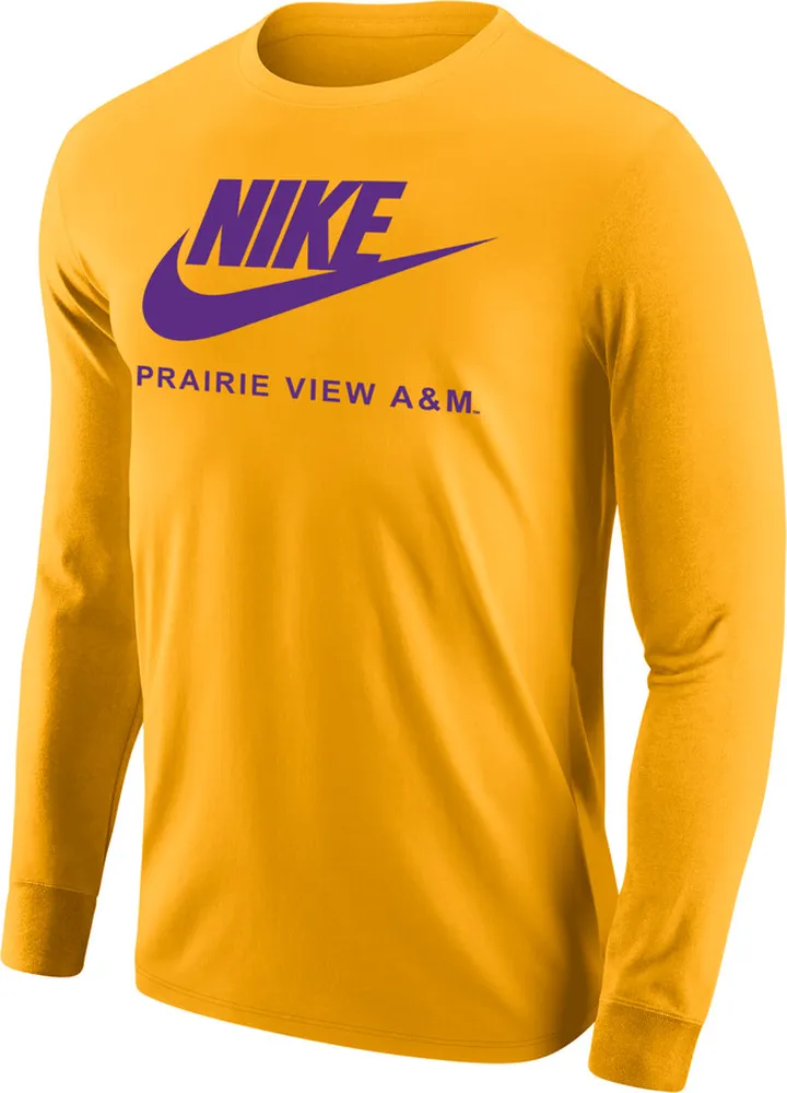 Nike Men's College 365 (Prairie View A&M) Long-Sleeve T-Shirt in Brown