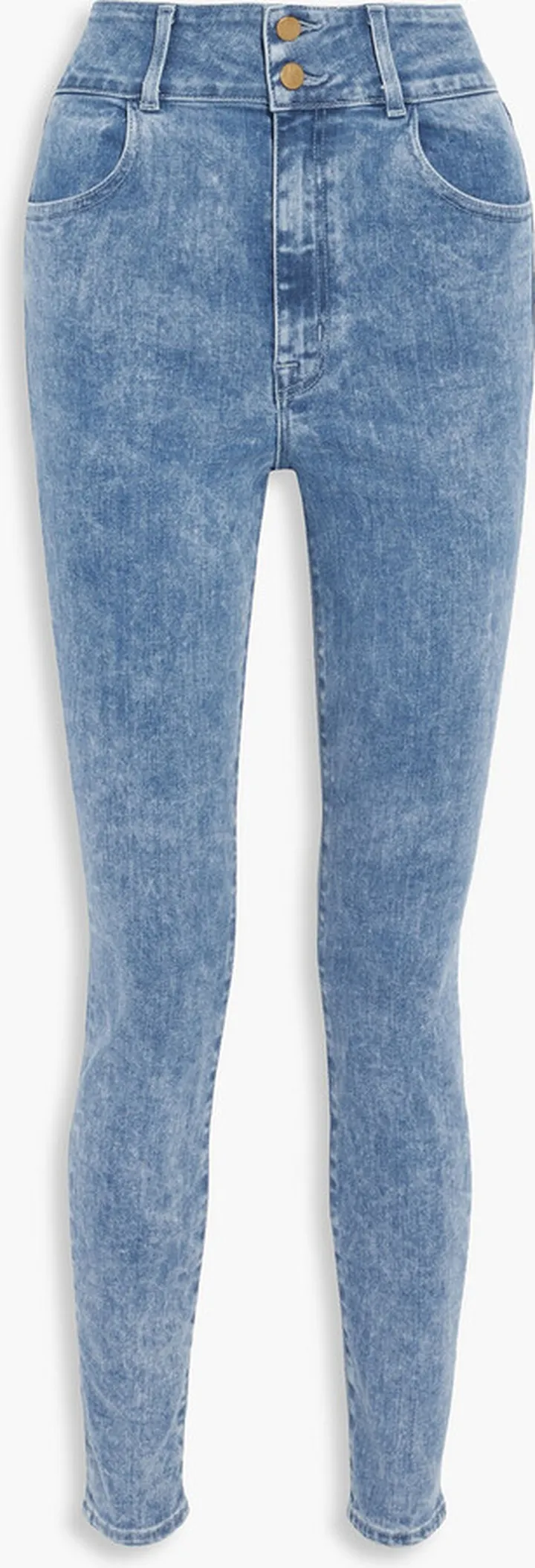+ Elsa Hosk Saturday faded high-rise skinny jeans