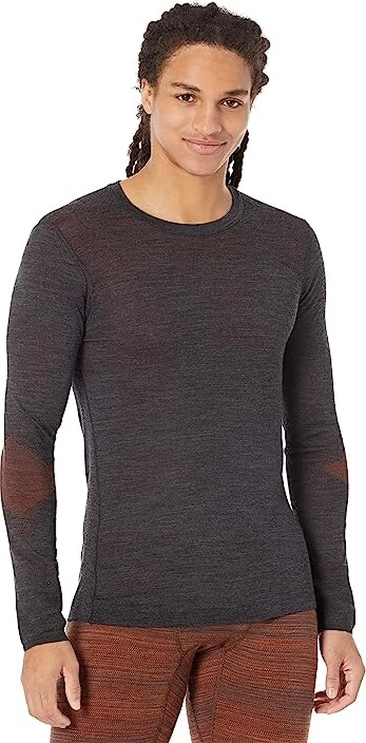 Smartwool Intraknit Merino 200 Crew (Charcoal Heather) Men's Clothing