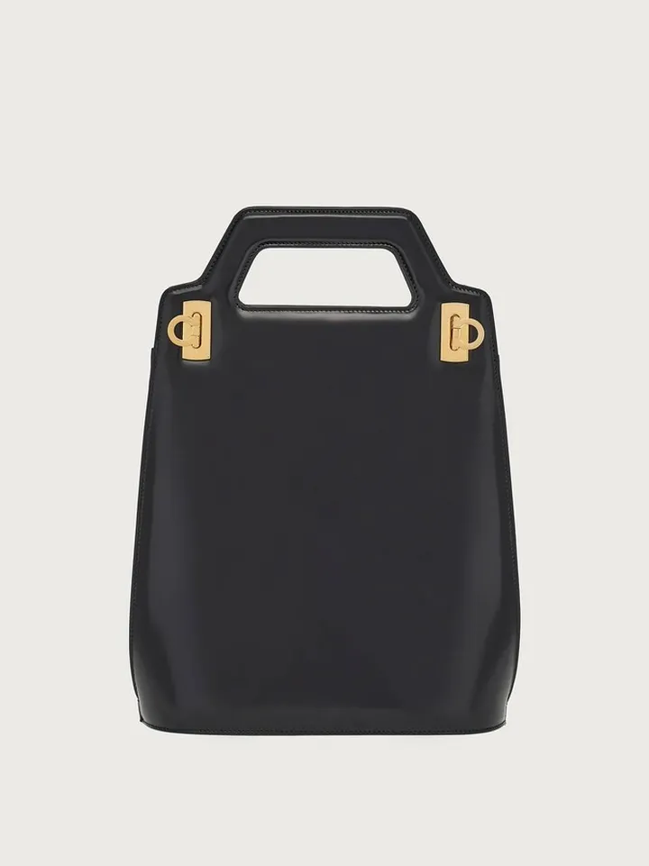 Ferragamo Women Wanda North-South top handle Black