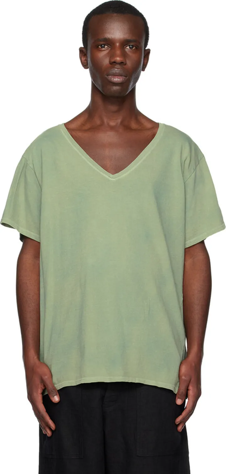 Greg Lauren Green V-Neck T-Shirt