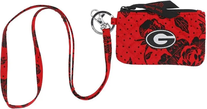 Women's Vera Bradley Georgia Bulldogs Rain Garden Zip Id Lanyard