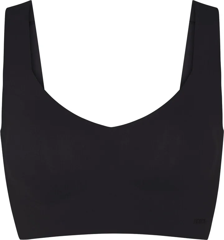 Naked Plunge Longline Bra | Onyx