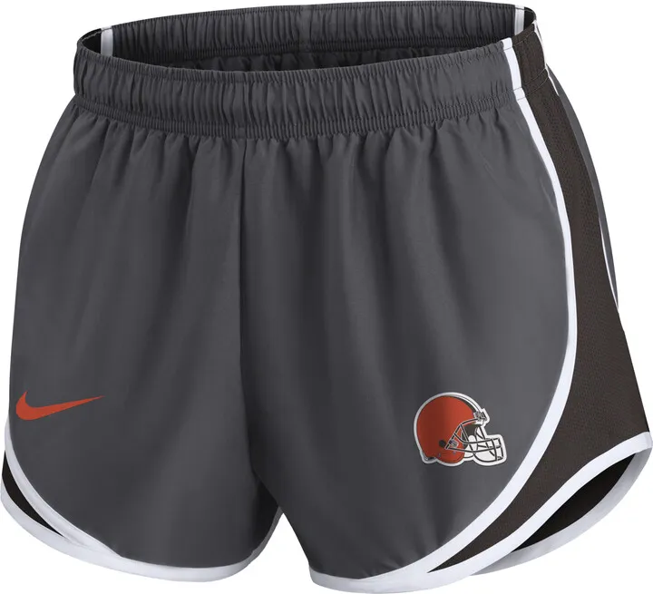 Nike Women's Dri-FIT Logo Tempo (NFL Cleveland Browns) Shorts in Grey