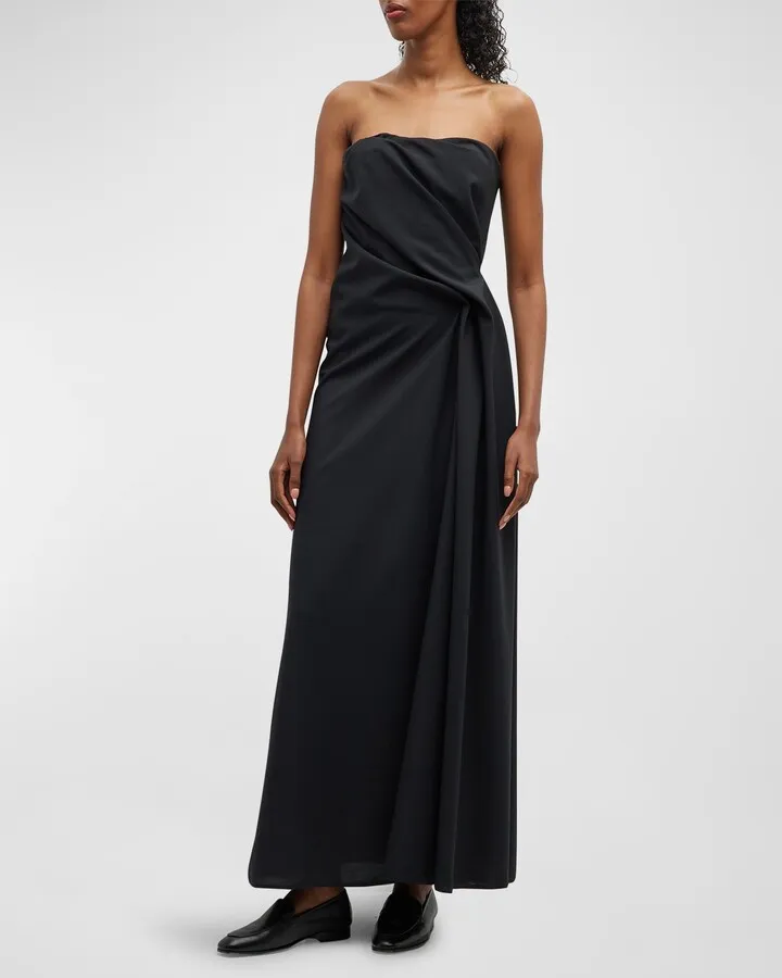 Bima Gathered Strapless Dress