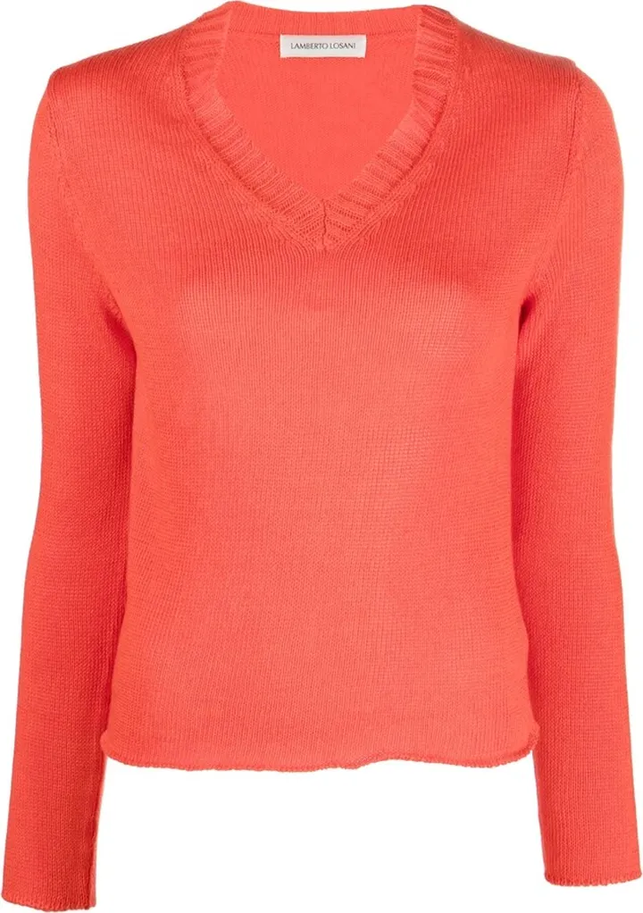 V-neck knit jumper