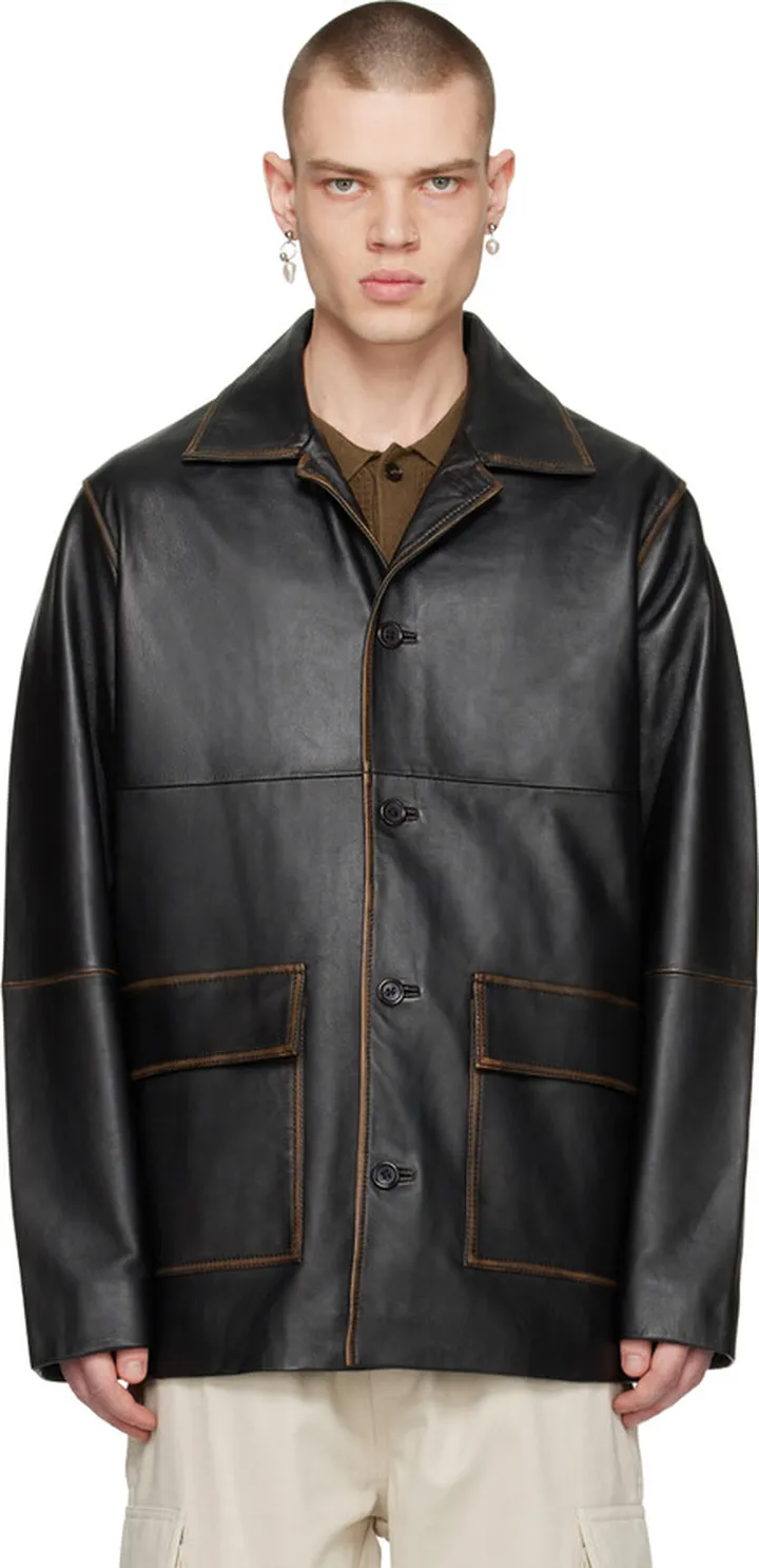 Samsøe Samsøe Black James Leather Jacket