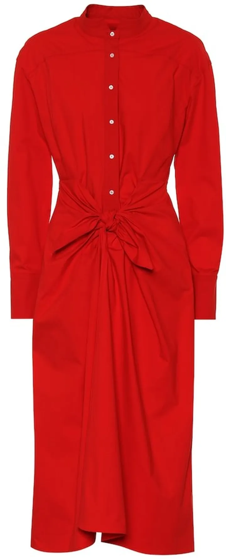 Cotton-blend midi dress