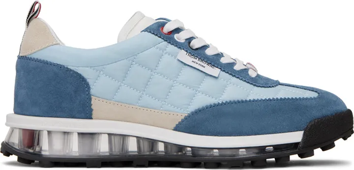 Thom Browne Blue Quilted Tech Runner Sneakers