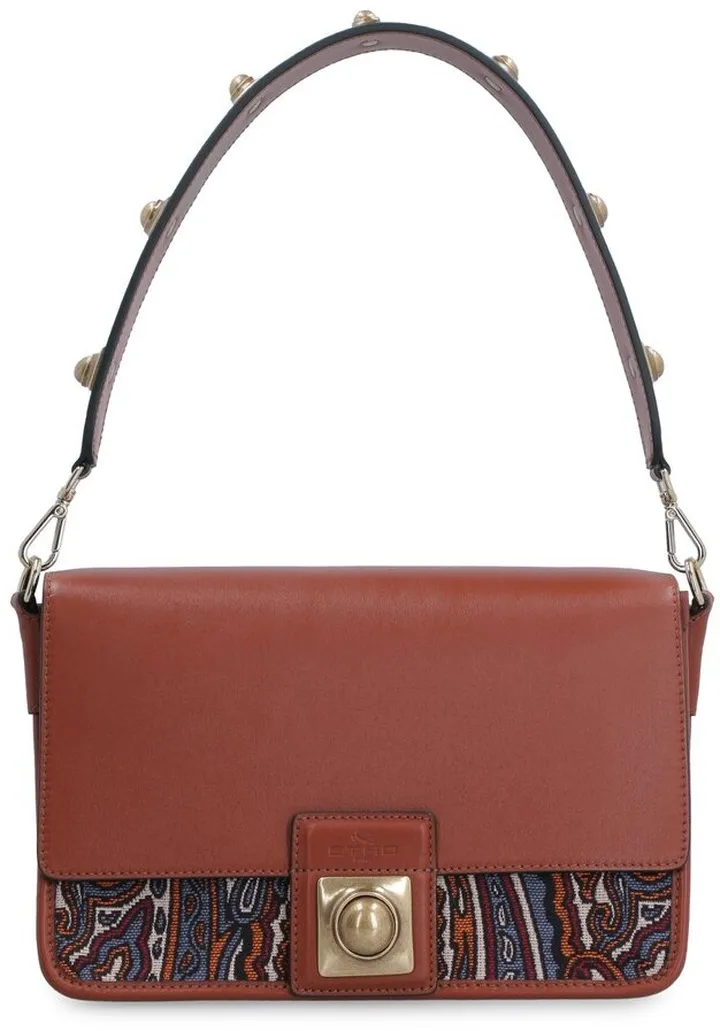 Etro Paisley-Jacquard Studded Shoulder Bag