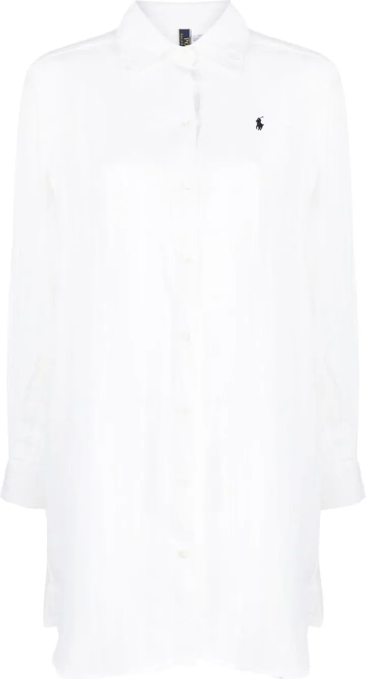 POLO RALPH LAUREN- Long Shirt With Embroidered Logo
