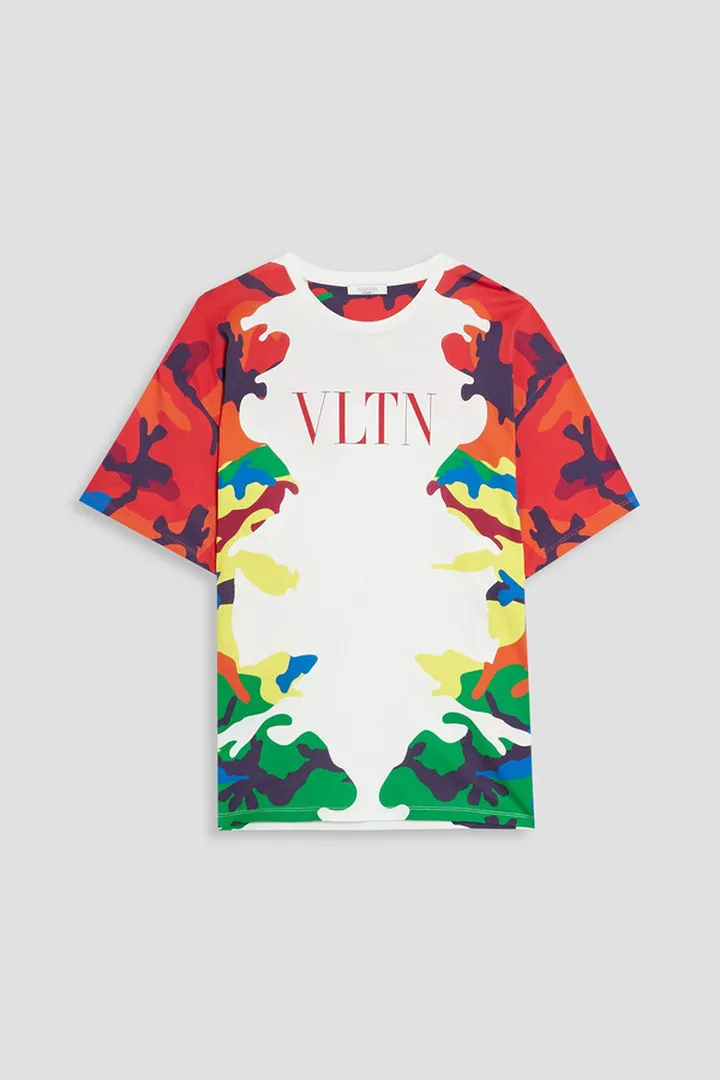 Camouflage-print cotton-jersey T-shirt