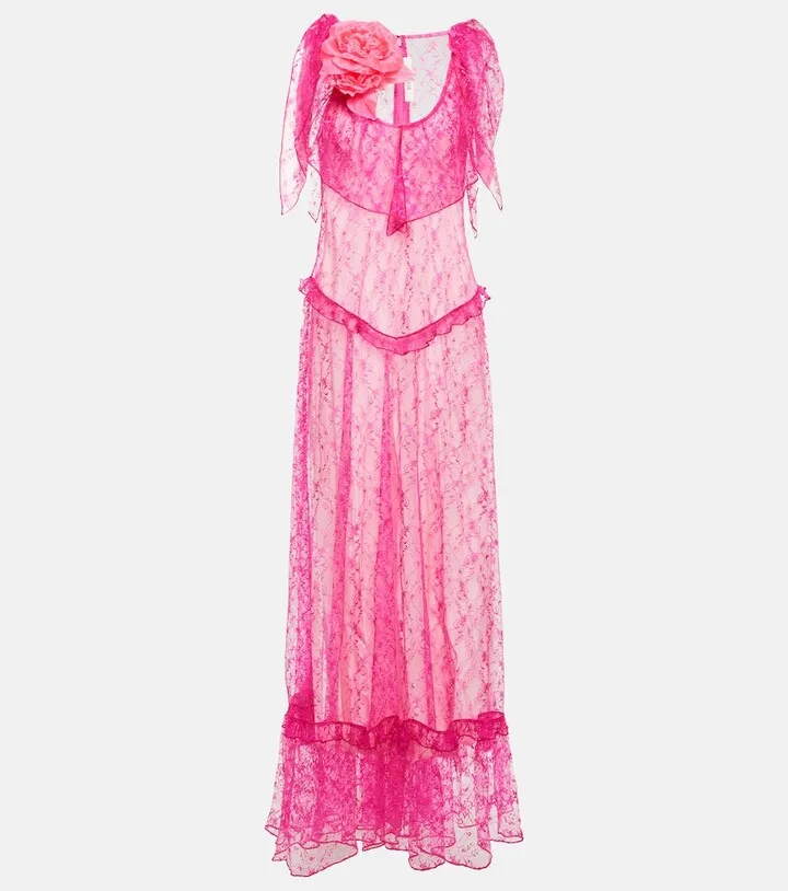 Floral lace maxi dress