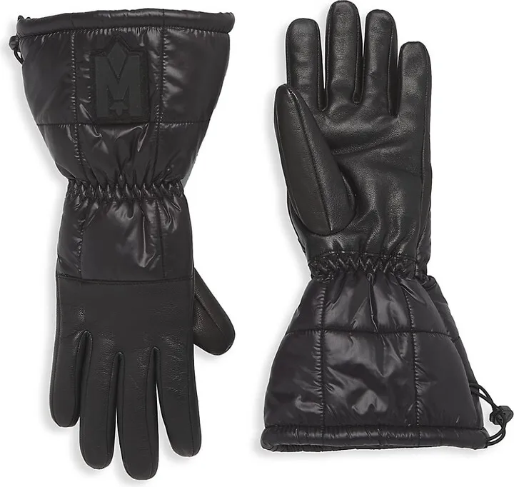 Adley Reversible Mixed-Media Light Down Ski Gloves