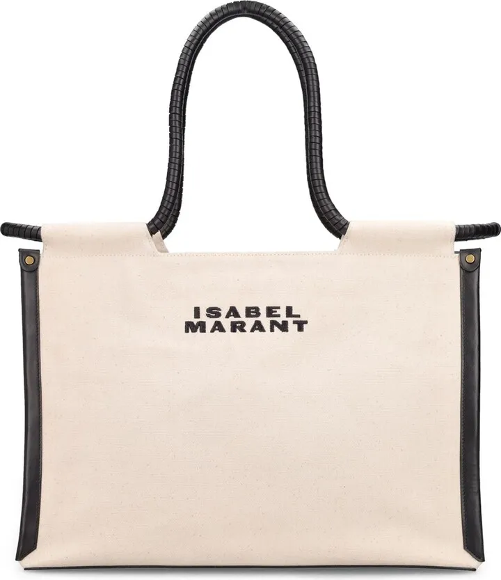 Toledo canvas & leather tote bag