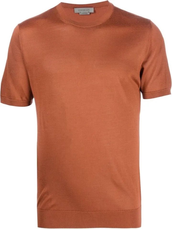 short-sleeve silk T-shirt