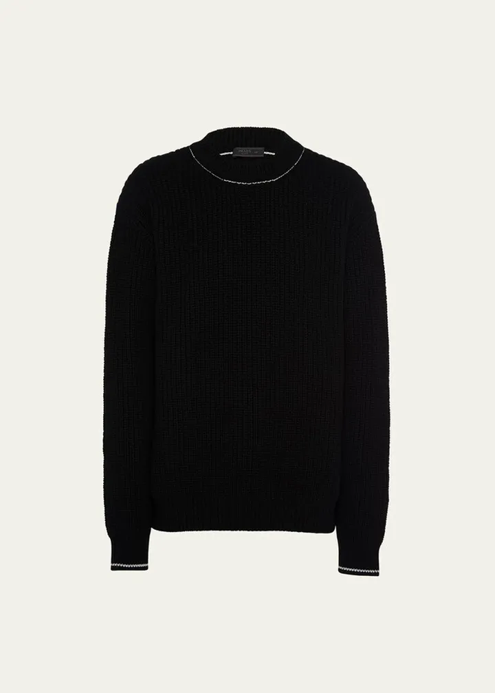 Men's Ribbed Cashmere Sweater