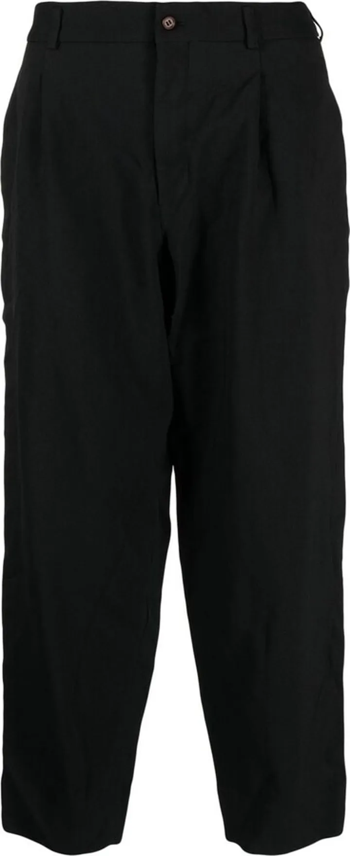 Pleat-Detail Cropped Trousers