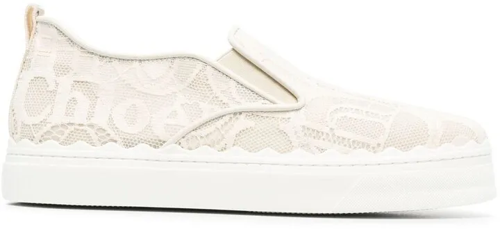 Lauren embroidered slip-on sneakers
