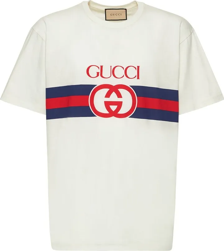 Interlocking G Web print cotton t-shirt