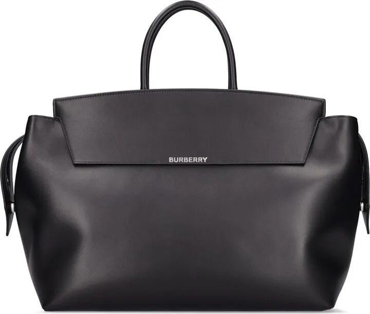 Large Catherine grain leather tote bag