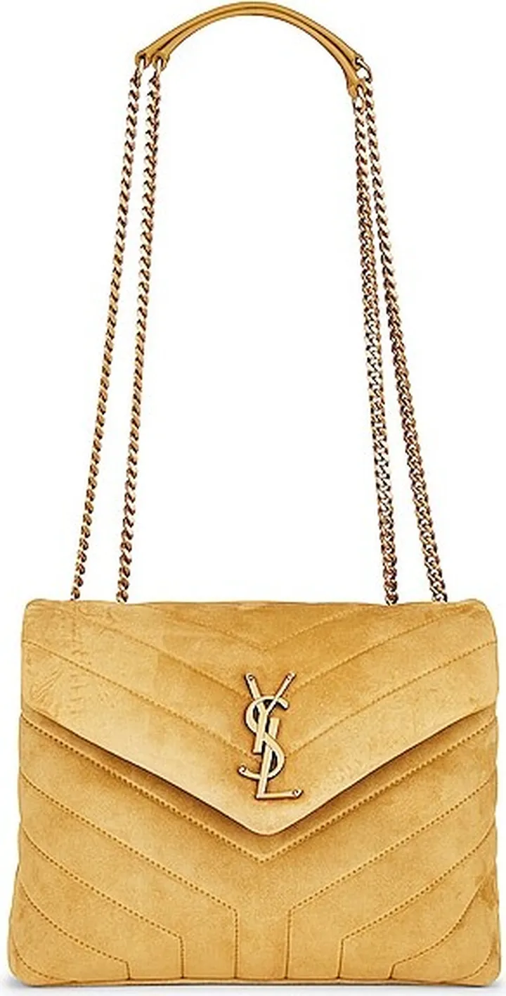 Saint Laurent Small Monogramme Loulou Bag in Tan