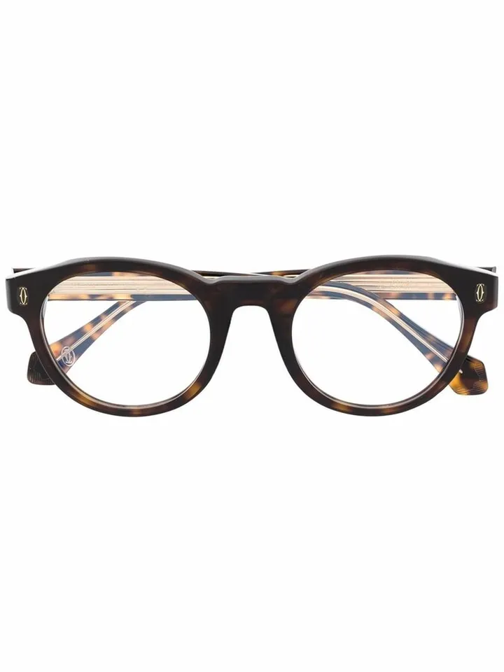 Tortoiseshell Round-Frame Glasses