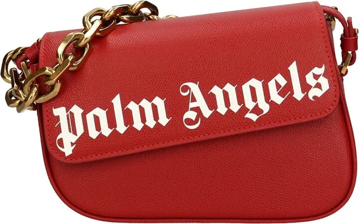Palm Angels Crash Logo-Printed Chained Shoulder Bag