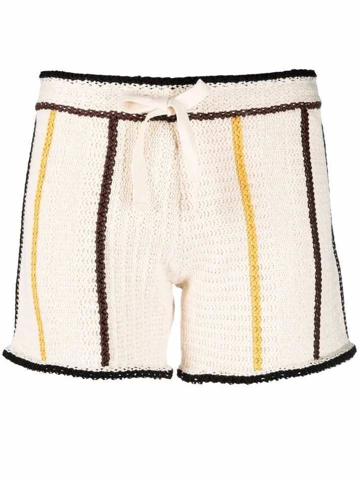 Striped Knitted Shorts