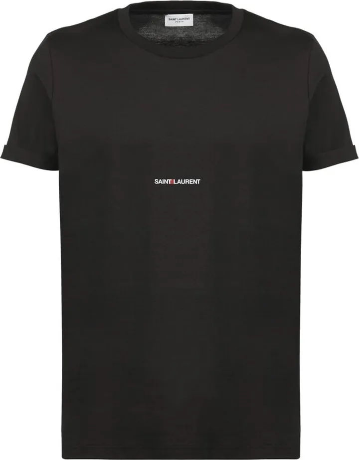 Saint Laurent Logo Printed Crewneck T-Shirt