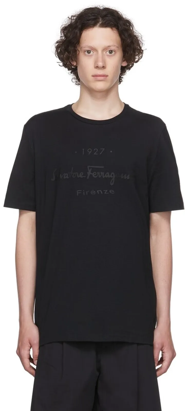 Ferragamo Black 1927 Signature T-Shirt