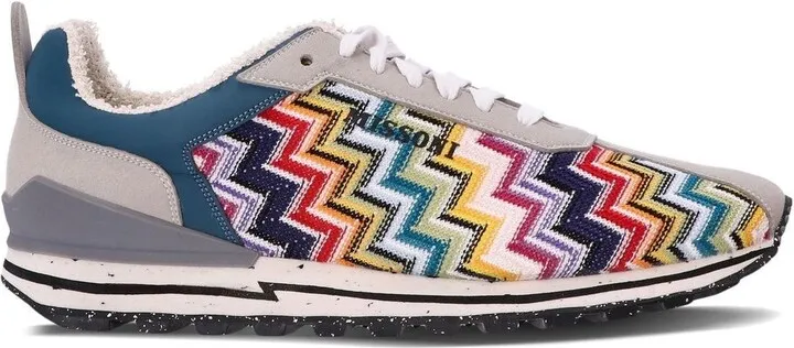 Chevron-Knit Low-Top Sneakers