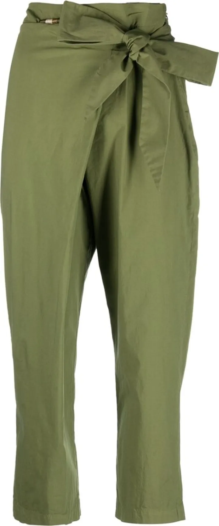 Tie-Waist Cropped Trousers