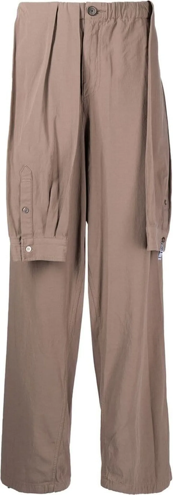 Asymmetric Straight-Leg Trousers