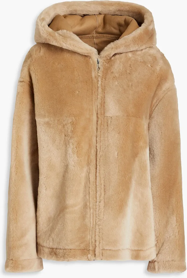 Shearling hooded jacket