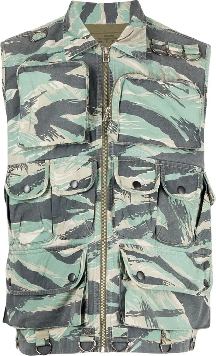 Camouflage-Print Waistcoat