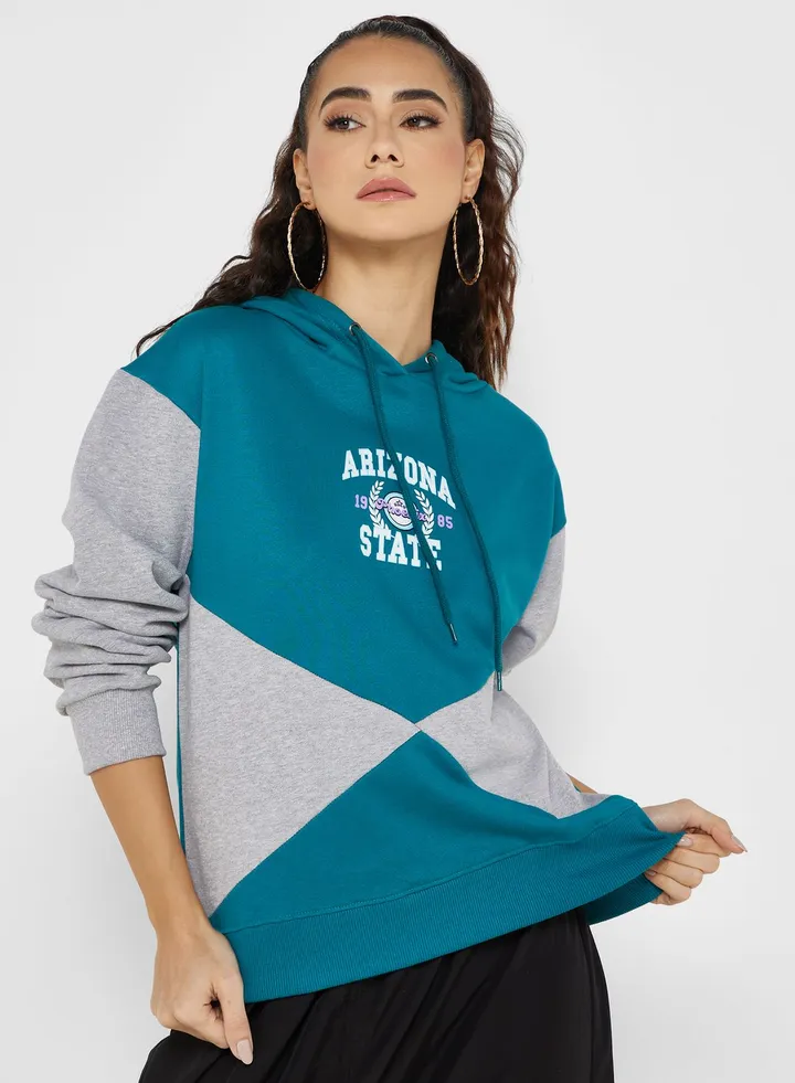 Cut & Sew Pullover Hoodie