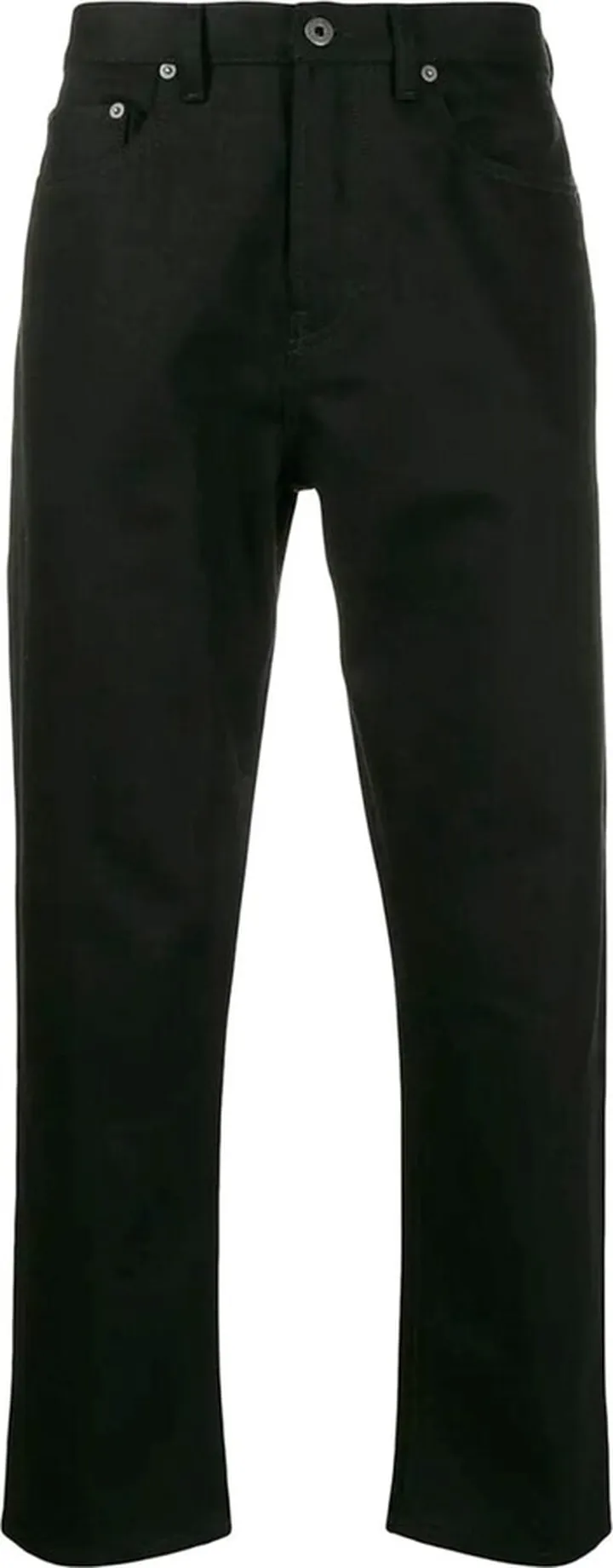 Cropped Denim Logo Pants