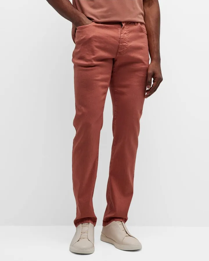 Men's Linen-Cotton 5-Pocket Pants
