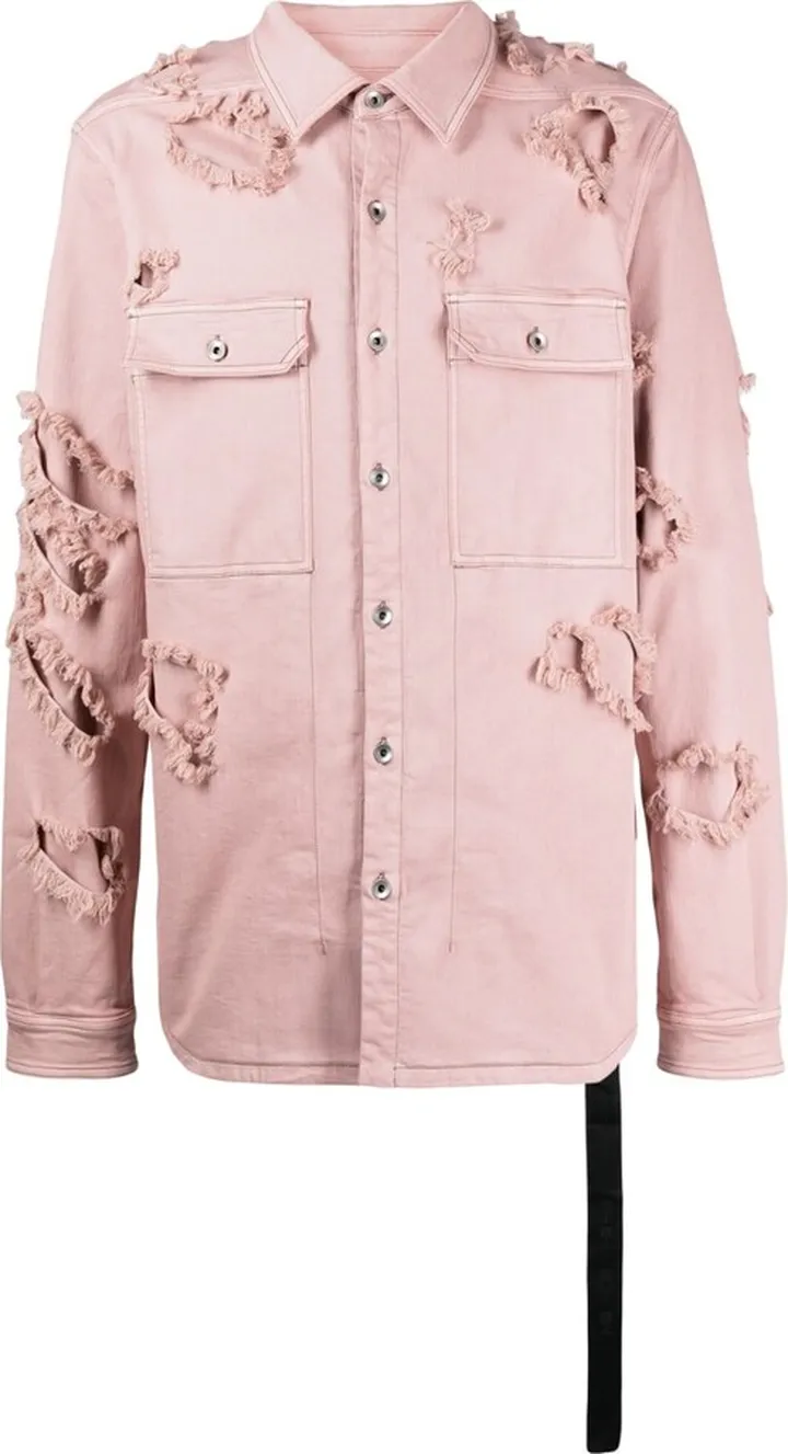 Distressed-Effect Denim Jacket