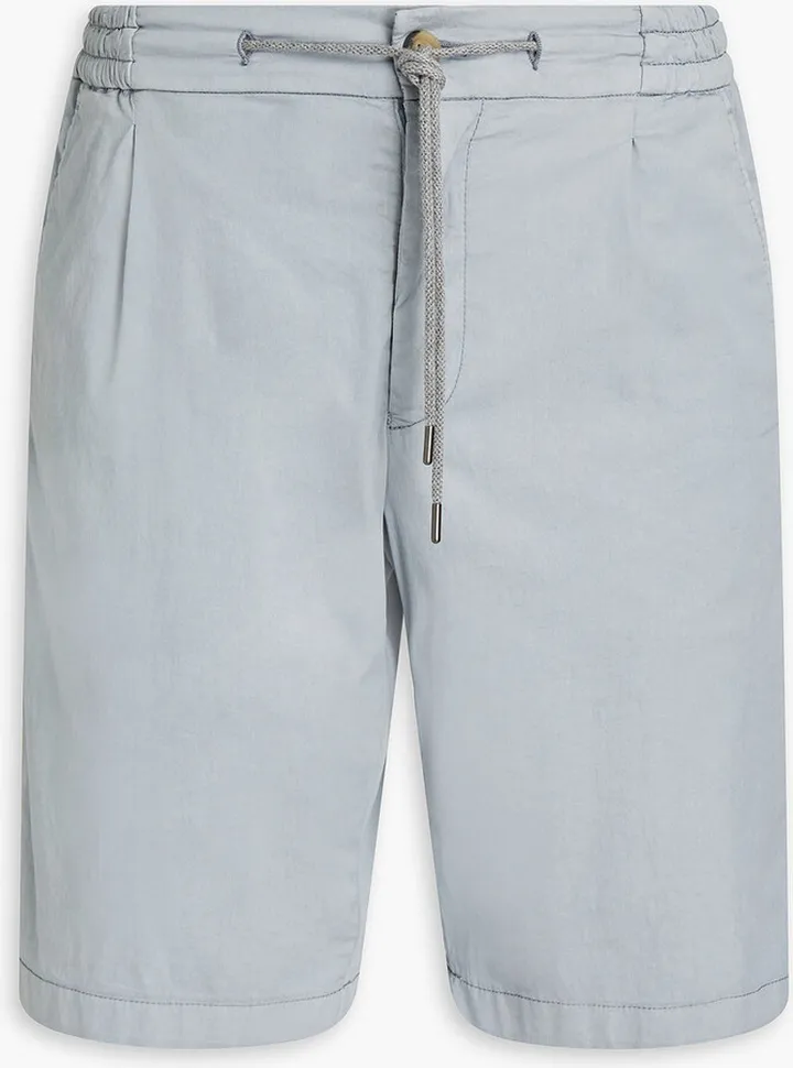 Cotton-blend twill shorts