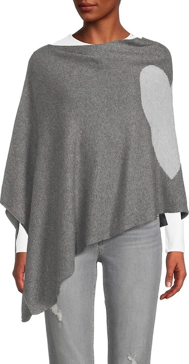 Heart Silk & Cashmere Poncho
