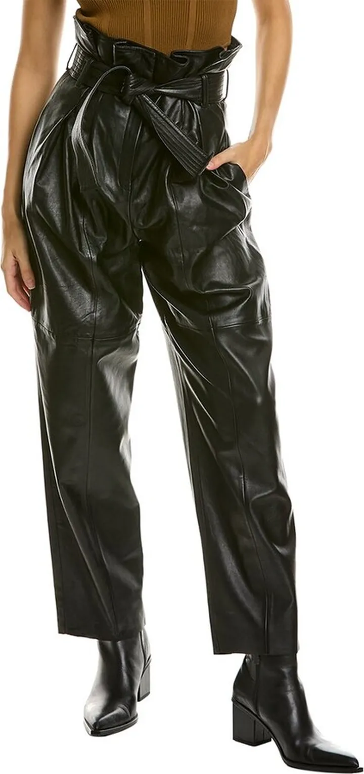 Lamarque Paperbag Leather Pant