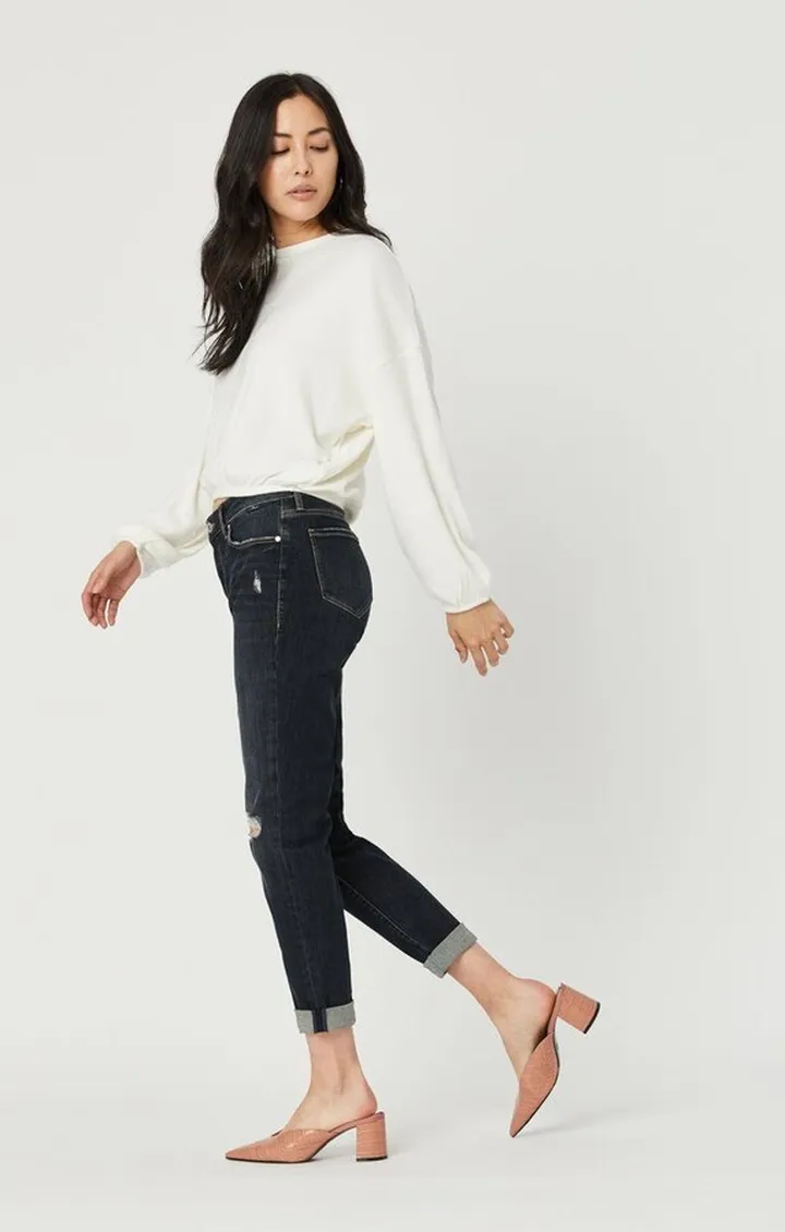 Ada Boyfriend Jeans In Smoky Ripped Vintage