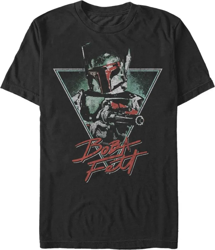Men's Star Wars Artistic Boba Fett T-Shirt - Black - 3X Large
