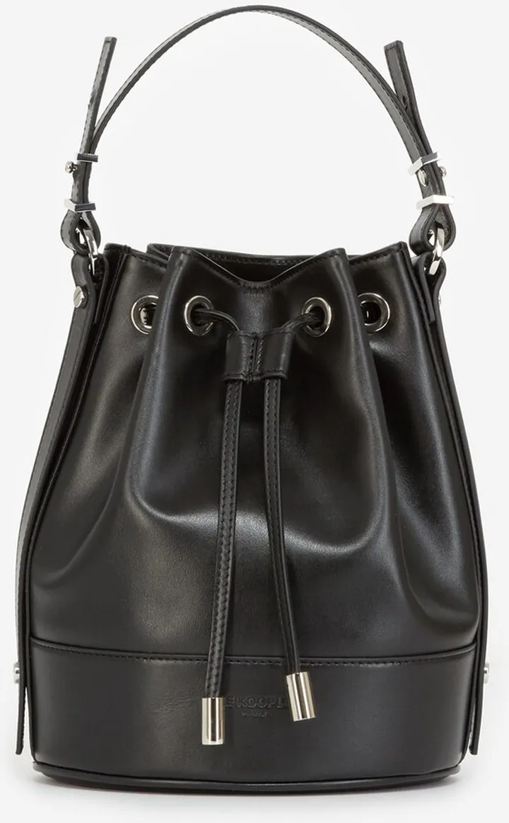 Medium Tina bag in smooth black leather